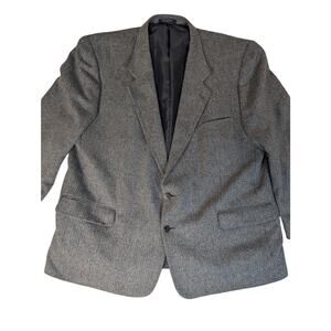 Petrocelli Men's Cashmere Wool Sports Coat Gray Tweed Blazer Jacket Size 52R